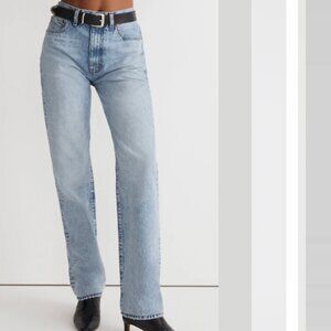 Madewell The Tall '90s Straight Leg Denim Jeans Mercer Wash Rigid 29 Tall